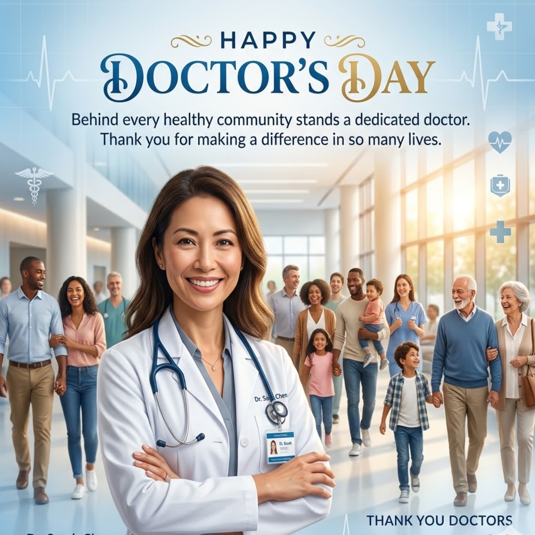 Behind every healthy community stands a dedicated doctor. Thank you for making a difference in so many lives. Happy Doctor's Day!
